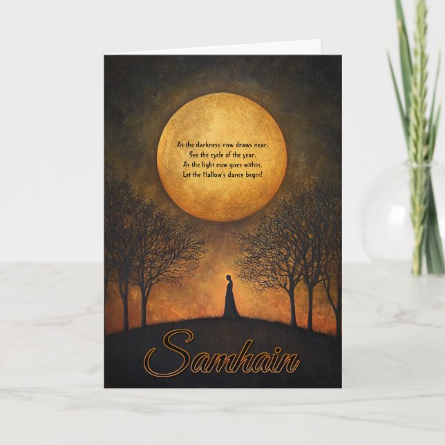 Samhain Autumn Greeting Card, anpassade Tack Kort (Framsida)
