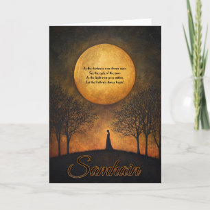 Samhain Autumn Greeting Card, anpassade Tack Kort