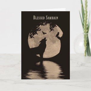 Samhain Cards vargen, ugglan och korpsvart Kort