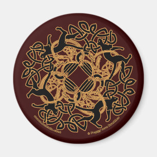 Samhain Celtic kattKnotwork magneter
