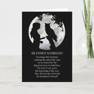 Samhain Dam och Uggla Måne Sabbat Kort