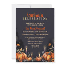 Samhain-fest Allhelgona-pumpor & ljus Inbjudan