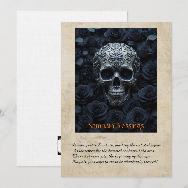 Samhain Greeting Card Tack Kort (Fram/baksida)