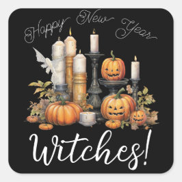 Samhain Hälsning Fyrkantigt Klistermärke