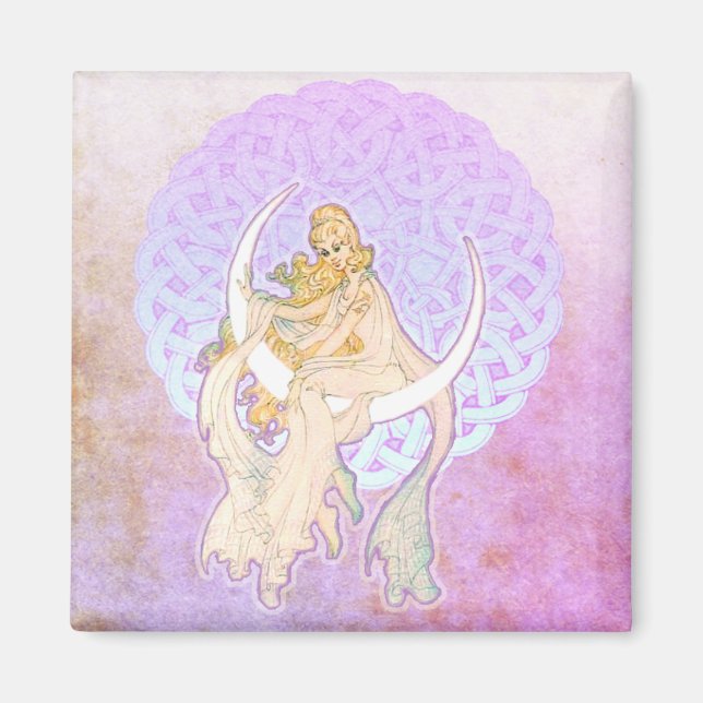 Samhain Hälsning Lunar Goddess Magnet (Framsidan)