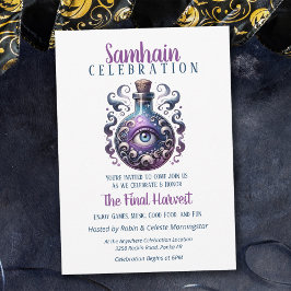 Samhain Harvest Potion Flaska Halloween fest Inbjudningar
