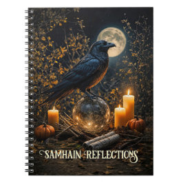 Samhain Journal med korp och måne Anteckningsbok