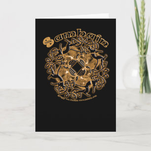 Samhain- keltiskt katthakort kort