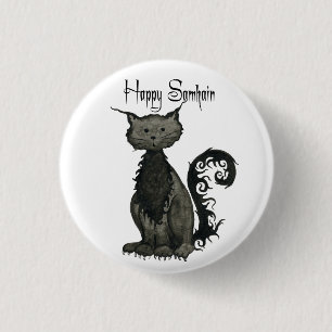 Samhain knäppas den svart katten knapp