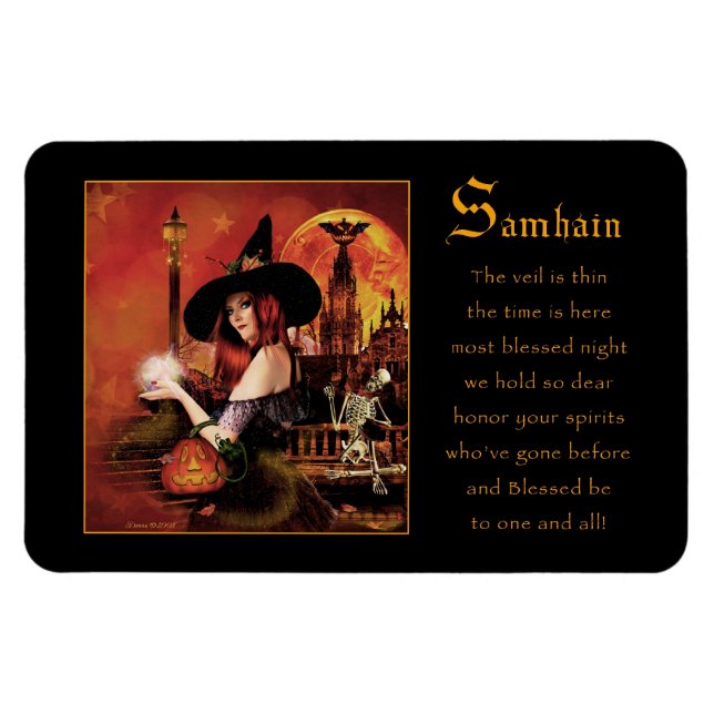 Samhain Magic Witch Magnet (Horisontell)