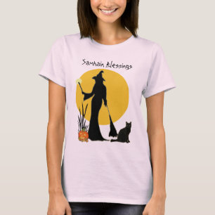 Samhain Måne Witch-T-Shirt T Shirt