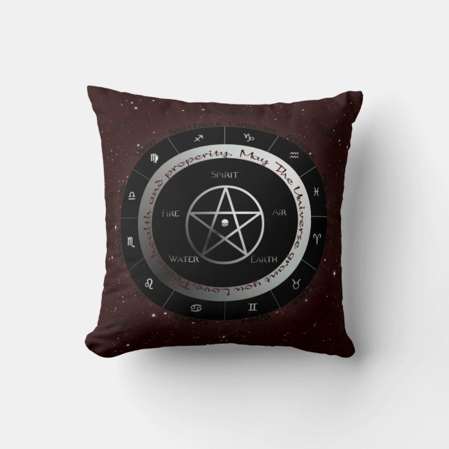 Samhain Pagan-hjul Kudde (Framsida)