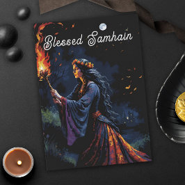 Samhain Pagan Witch Blsed Halloween Fall Nght Kort