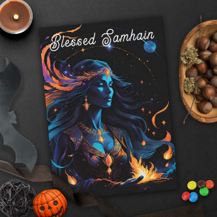 Samhain Pagan Witch Blsed Halloween Fall Nght Kort