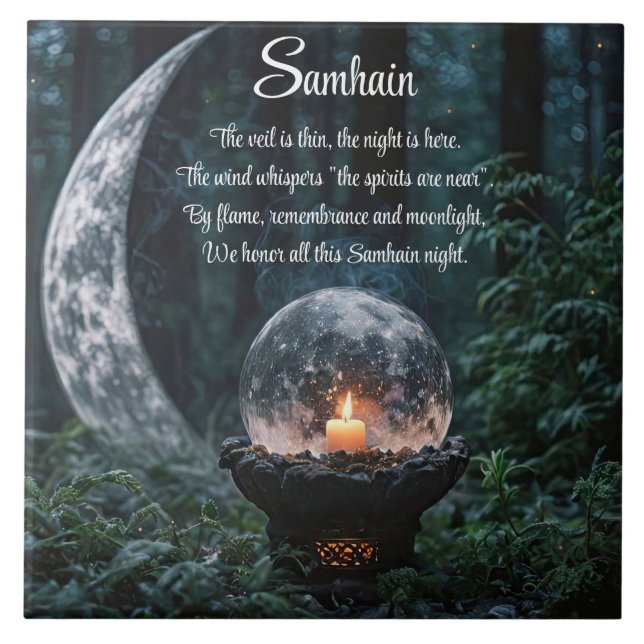 Samhain Sabbat-dekoration Kakelplatta (Framsidan)