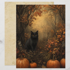 Samhain Svart Katt Scrapbookpapper