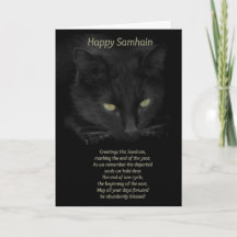 Samhain Svarta Kattens Välsignelser Gott Samhain K
