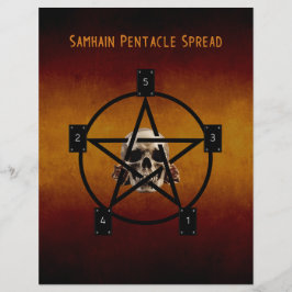 Samhain Tarot Spread 2 Sided Pappra Bok of Shadows