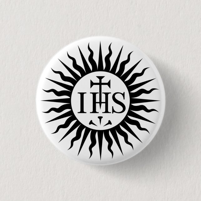 Samhälle av den Jesus (Jesuits) logotypen Knapp (Framsida)