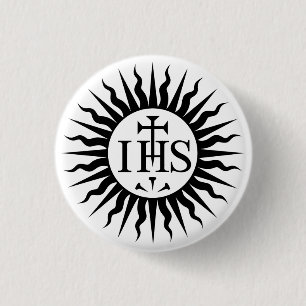 Samhälle av den Jesus (Jesuits) logotypen Knapp
