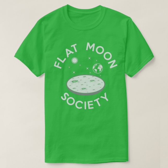 Samhället Flat måne T Shirt (Design framsida)