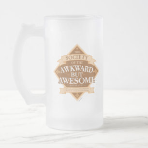 Samhället i Awkward men Frosted Glass Beer Mugg