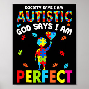 Samhället säger att den autistiska guden säger Im Poster