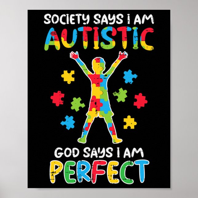 Samhället säger att den autistiska guden säger Per Poster (Framsidan)