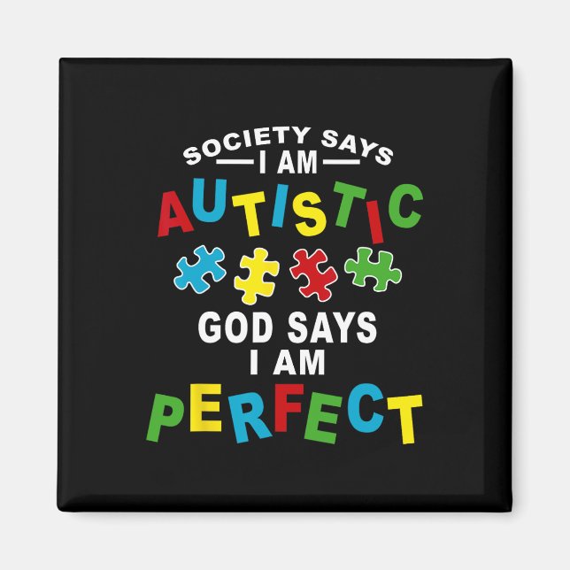 Samhället säger att jag är Autistisk Gud säger att Magnet (Framsidan)