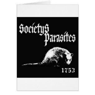 Samhällets Parasites-skjorta Hälsningskort