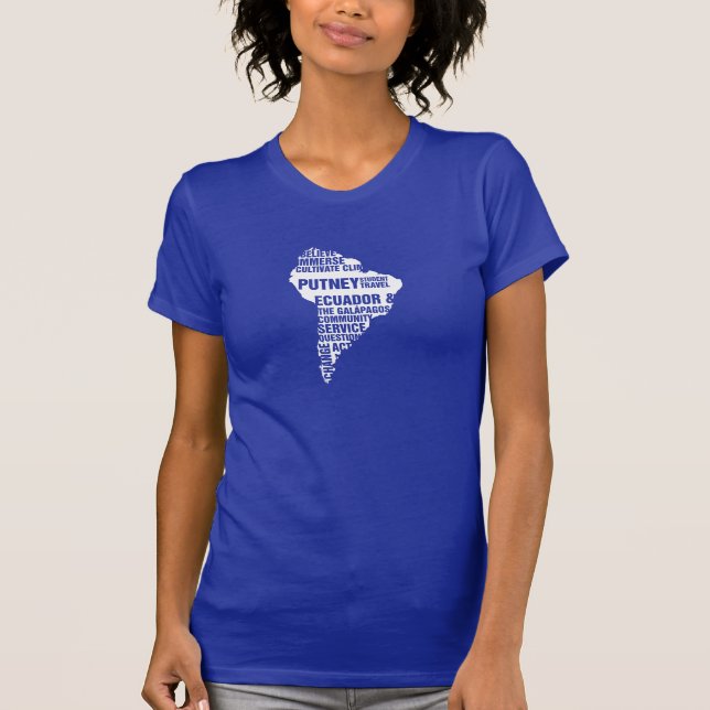 Samhällstjänst Ecuador i åtskilliga färger T Shirt (Framsida)