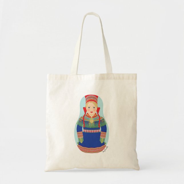 Sami (blonde hår) Matryoshka Bag Tygkasse (Framsidan)