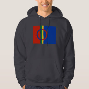 Sami flaggaHoodie (mörka grå färg) Sweatshirt