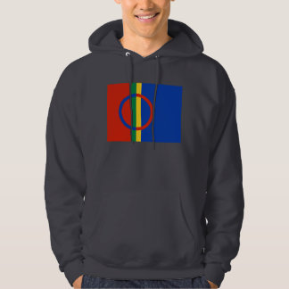 Sami flaggaHoodie (mörka grå färg) Sweatshirt