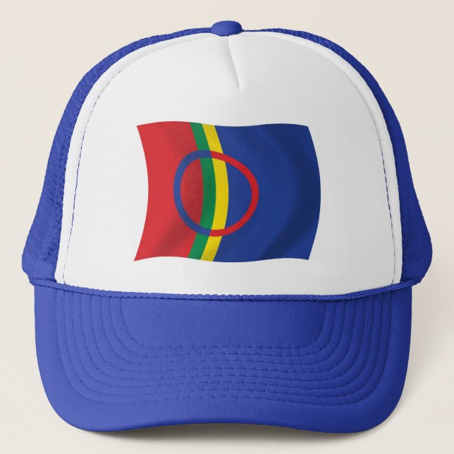 Sami People Flagga Hat Truckerkeps (Framsida)