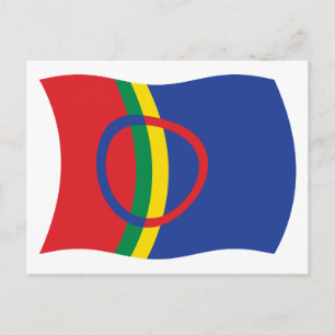 Sami People Flagga Postcard Vykort