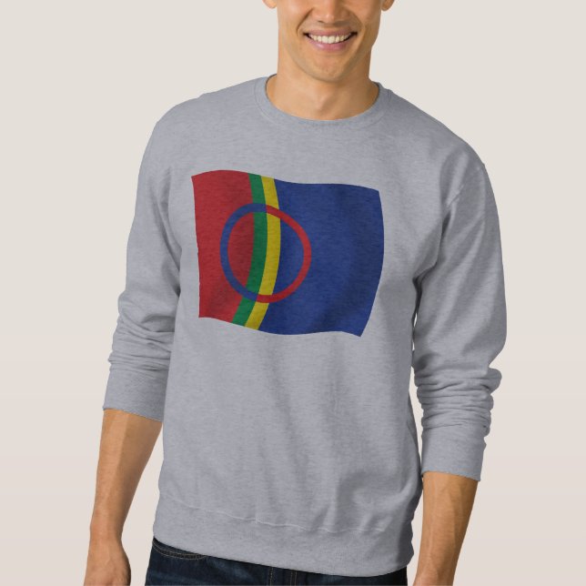 Sami People Flagga Shirt Långärmad Tröja (Framsida)