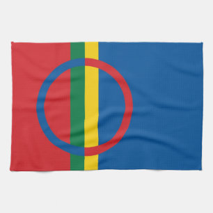 sami people flagga towel skandinavien kökshandduk