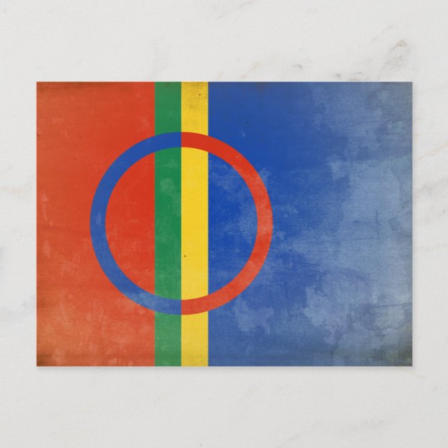 Sami People flagga Vykort (Framsida)