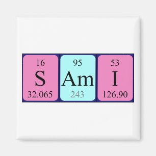Sami periodiskt återkommande bord namn magnet