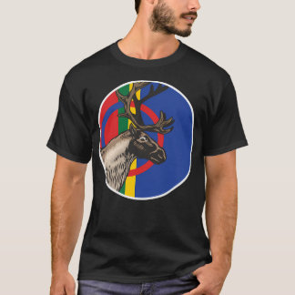 Sami Reindeer Saami National Animal Flagga T Shirt