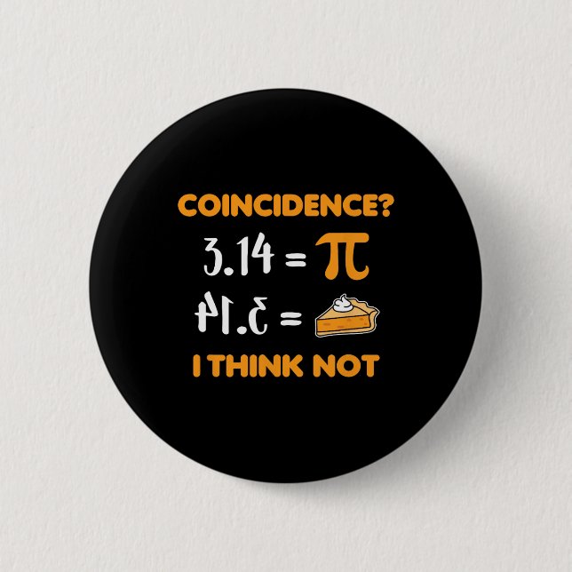 Samincidens Pi 3.14 Math Pun Mathlete Math Älskare Knapp (Framsida)