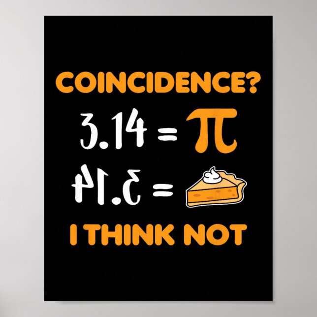 Samincidens Pi 3.14 Math Pun Mathlete Math Älskare Poster (Framsidan)