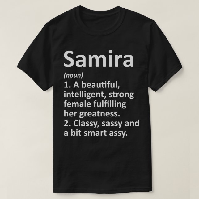 SAMIRA Definition Personlig Namn Funny Christma T Shirt (Design framsida)