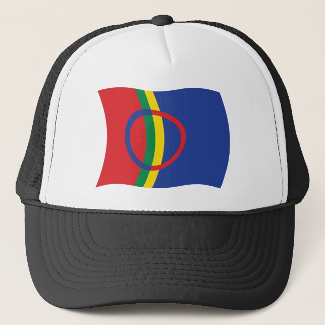 Samiska Folkets Flagga Hatt Truckerkeps (Framsida)