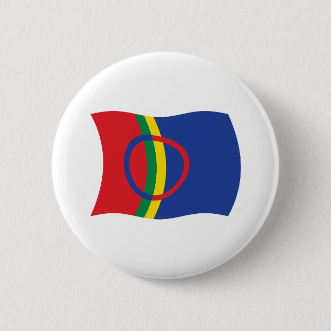 Samiska Folkets Flagga Knapp (Framsida)
