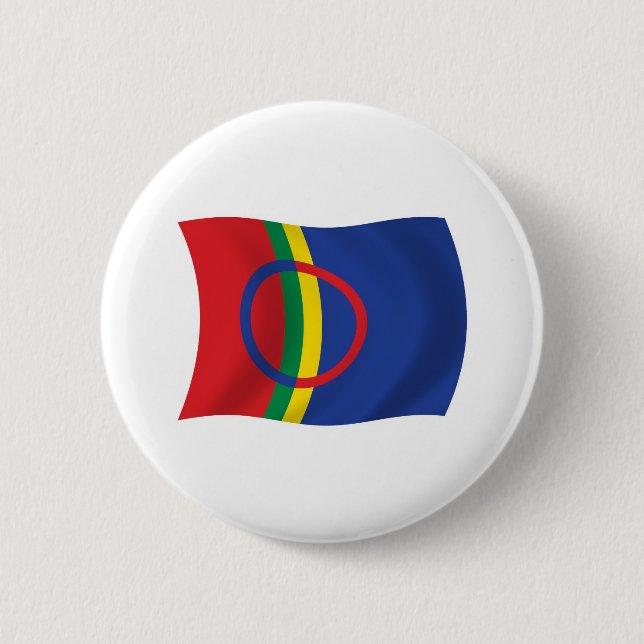 Samiska Folkets Flagga Knapp (Framsida)