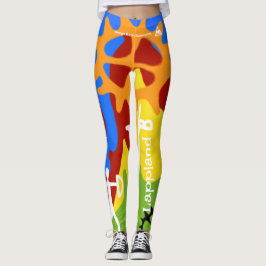 Samiska mönster figurrer i många färger leggings