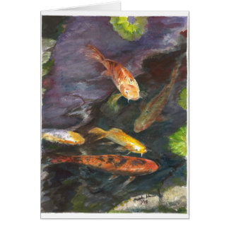 Samla av den Koi fisken Hälsningskort