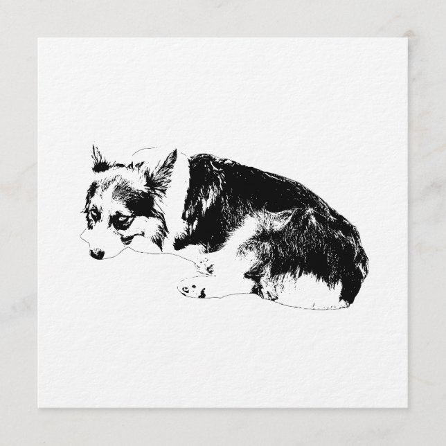 Samla Corgi, Mysig Natt Inbjudningar (Framsida)